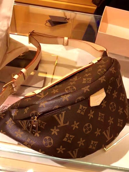 

stlye famous designers bumbag cross body fashion shoulder bags brown waist bag luxury temperament fanny pack bum chest package m43644