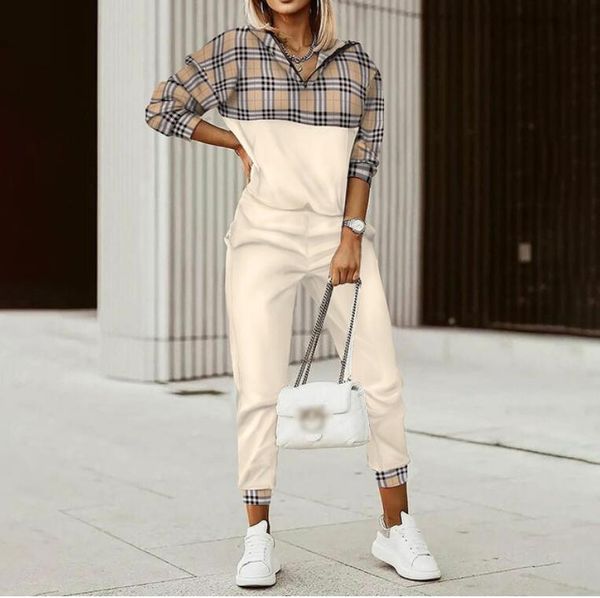 

women's tracksuits two piece set tracksuit for women long sleeve striped coat and skinny pants sweat suits casual sportswear outfits, Gray