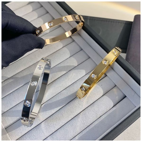 

love bracelet carti bracelets silver bangle design braclets for women permanent armband bangles gold braclet women pulsera oro hombre bracci, Black