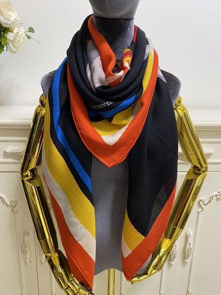 

women's square scarf shawl 30% silk 70% cashmere material warm scarves print pattern size 130cm-130cm, Blue;gray