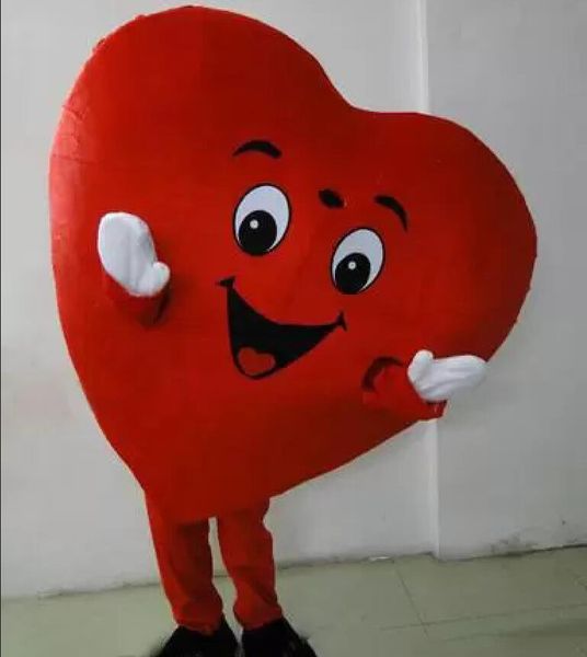 

red heart of mascot costume size fancy heart love mascot costume, Red;yellow