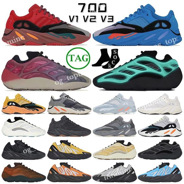 

2022 designer running shoes 700 v1 v2 v3 mnvn 700s hi-res red rubber faded azure carbon wave runner mens arzareth kyanite clay brown azael v