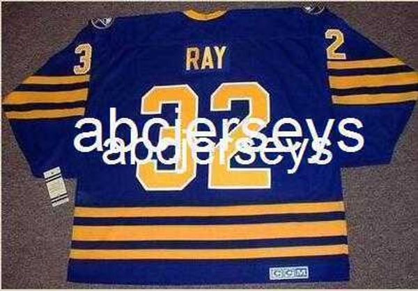 

men vintage #32 rob ray 1992 ccm hockey jersey stitch any name number, Black