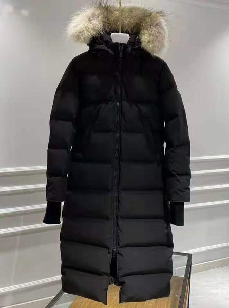 

winter new women's plus size outerwear coats down jacket with a fur collar clothing outerwear womens warm coat, Black