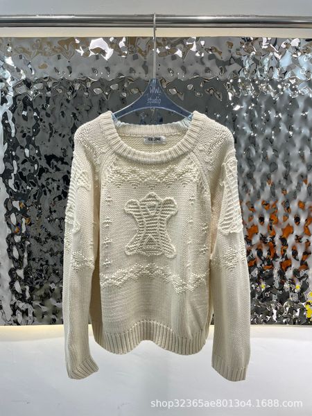 

10012 2022 autumn sweaters women's pullover crew neck brand same style women's clothes, White;black
