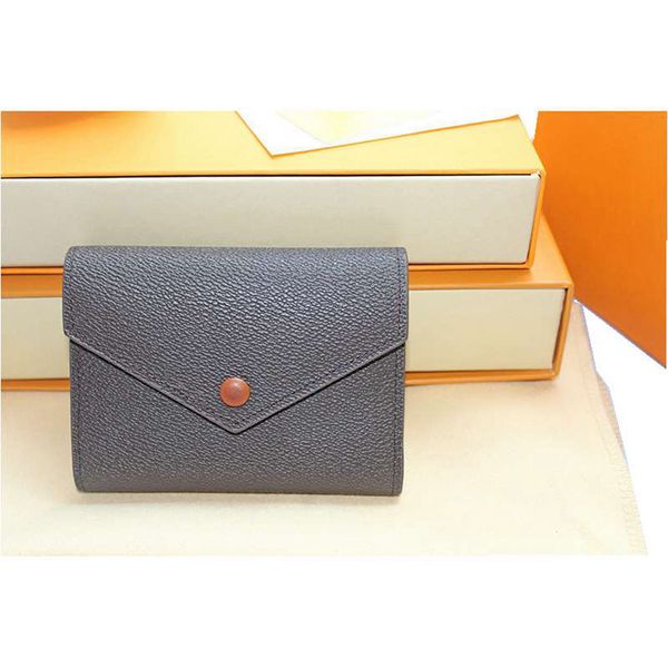 

luxury aaa quality wallet women's multifunctional fashion purse full real leather folding wallet with gift box package m41938, Red;black