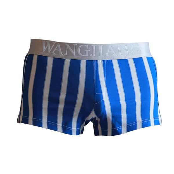 

mixed 6pk men's underpants lingerie cotton blend striped mid-rise pouch boxers underwear #1021jjk, Black;white