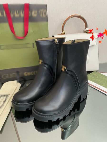 

2023 cycuviva square toe rain boots for women chunky heel thick sole ankle booties designer chelsea boot ladies rubber bootss rain shoes -h0, Black