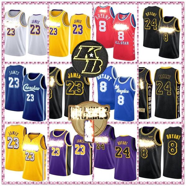 

college wearslebron 23 6 james basketball jersey los grizzlie angeles bryant shaquille 8 earvin 32 johnson o'neal anthony kyle davis ku, Black