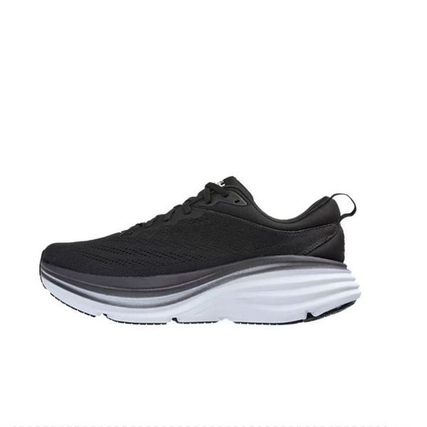 

hoka one bondi 8 running shoes athletic local boots clifton 8 white training sneakers accepted lifestyle shock absorption highway d, Black