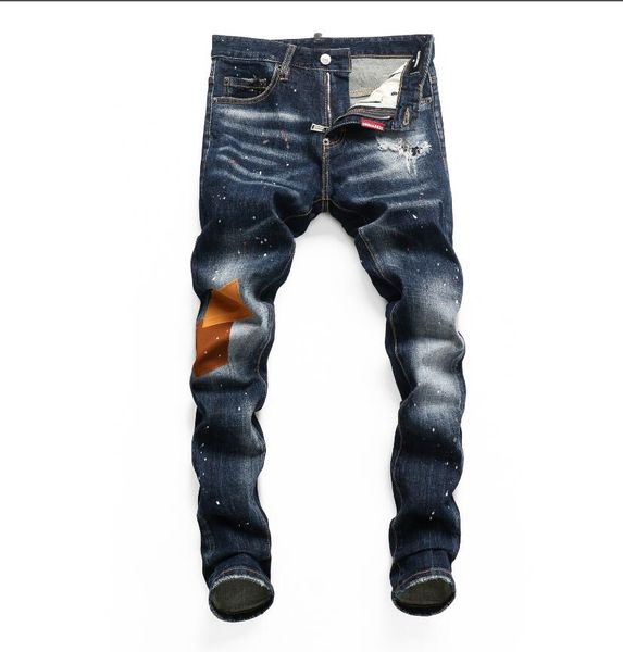 

lalapanty clothing jeans slp blue/black destroyed mens slim denim straight biker skinny jean men ripped jeans pants #026