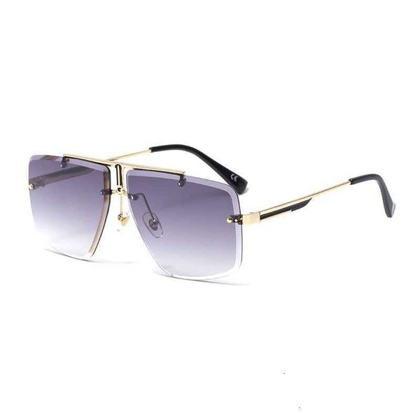 

new rimless men sunglasses women fashion master design glasses trendy super light square sun-glasses police driver full frame anti-uv top, White;black