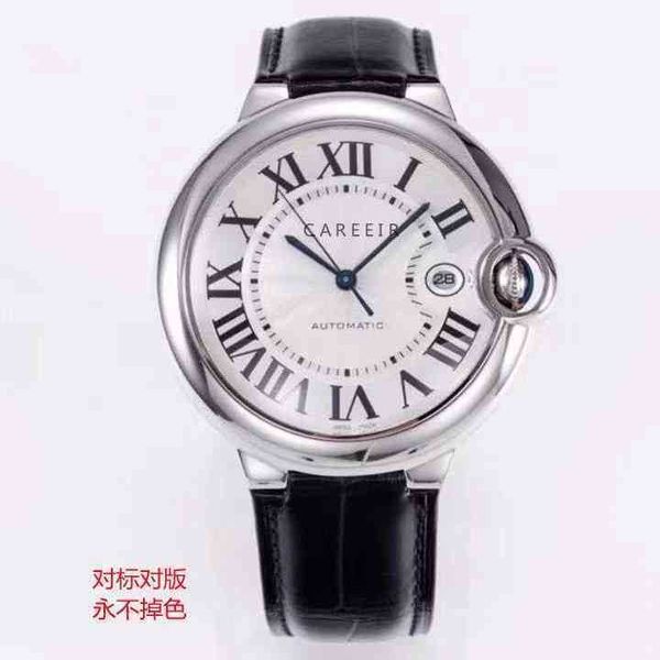 

fully automatic mechanical watch famous brand high-end men's business blue waterproof, Slivery;brown