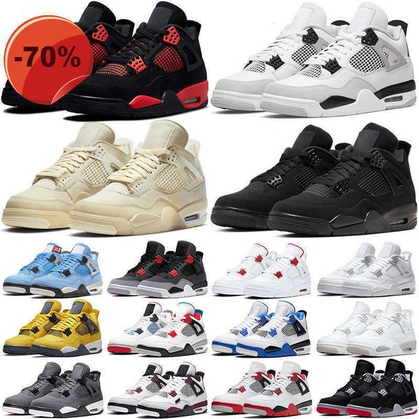 

basketball shoes trainer sneakers retro military black jumpman 4 4s men women