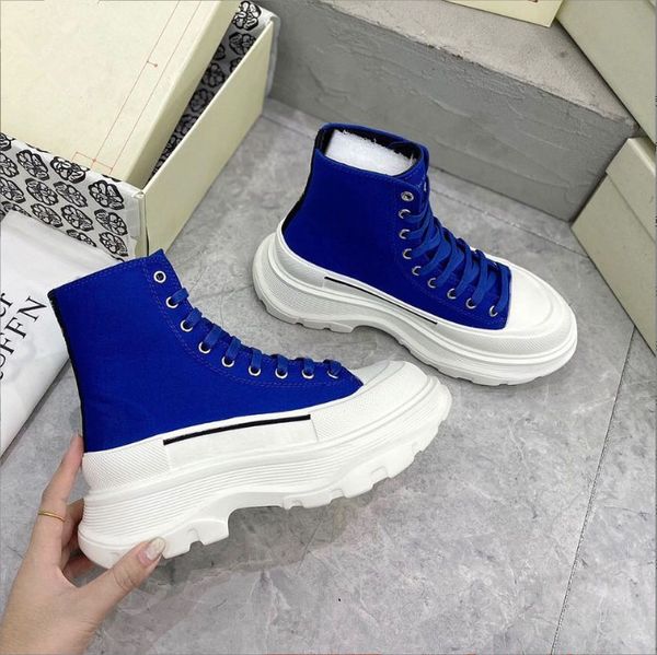 

alexander low boots sneakers deck tread slick casual canvas shoes fabric leather lace-up rubber soles platform trainers mc womens men ladies, Black