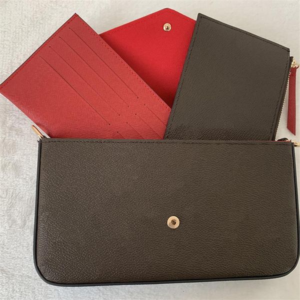 

classic 2021 handbag bag women embossing leather handbags womens shoulder crossbody vintage clutch tote messenger with box279c, Red;black