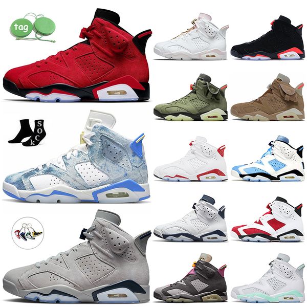 

jumpman 6 basketball shoes washed denim toro 6s black infrared georgetown unc mint foam midnight navy electric green carmine trainers sports