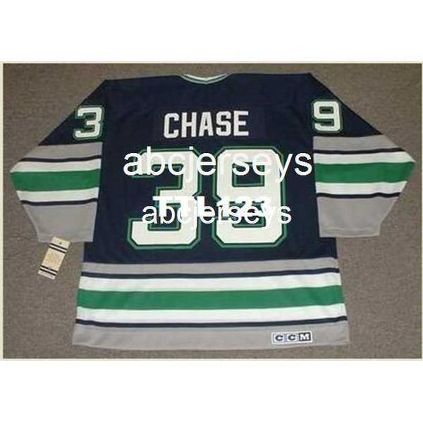 

#39 kelly chase hartford whalers 1995 ccm vintage hockey jersey stitch any name number, Black