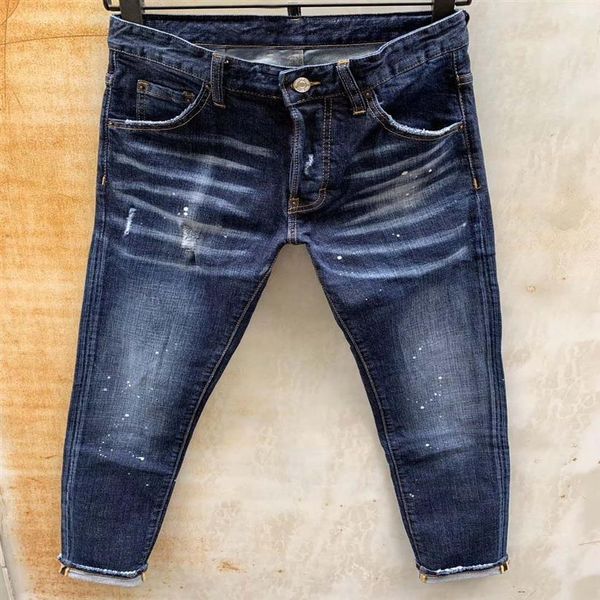 

mens denim jeans fashion italy men s jeans true slim washed classic zipper decorated urban casual pants292m, Blue