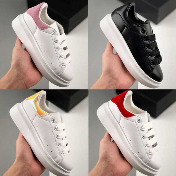 

athletic outdoor 2020 kids shoes for boy girls fashion leather sneakers 3m reflective black white velvet thick-soled flat height increasing