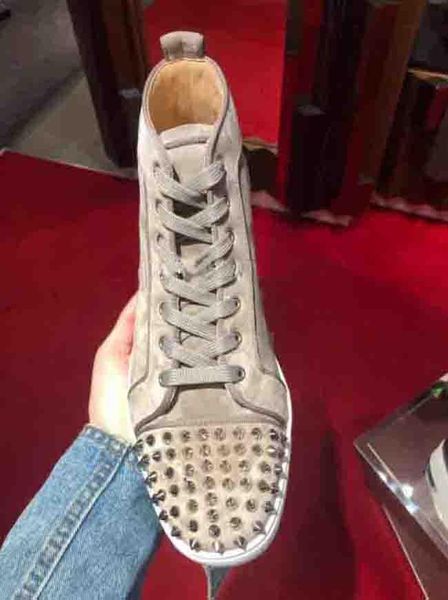 

red-bottoms boot christians luxury designs mens sports casual shoes sneakers red high shoe reds soles flats rivets high-quality me aql, Black