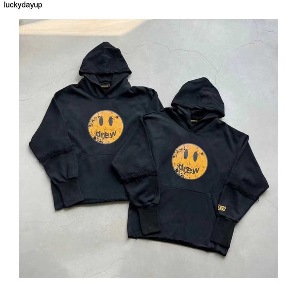 

men's hoodies designer sweatshirts drews chest print hoodie men's women's fashion streetwear hoodie, Black
