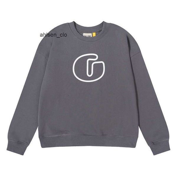 

trendy designer gallerydept hoodies american fashion brand los angeles letter printed loose loop sweater men's women's round neck, Black