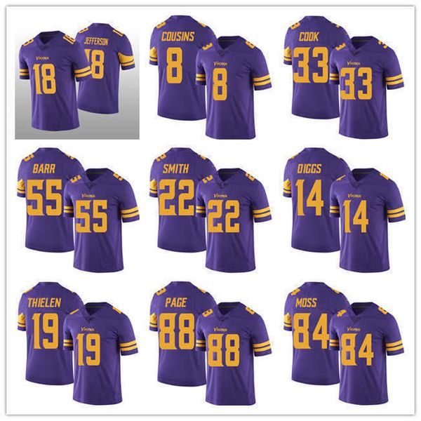 

2023 mens jersey minnesota''vikings''men women youth adam thielen justin jefferson kirk cousins limited jersey football, Black