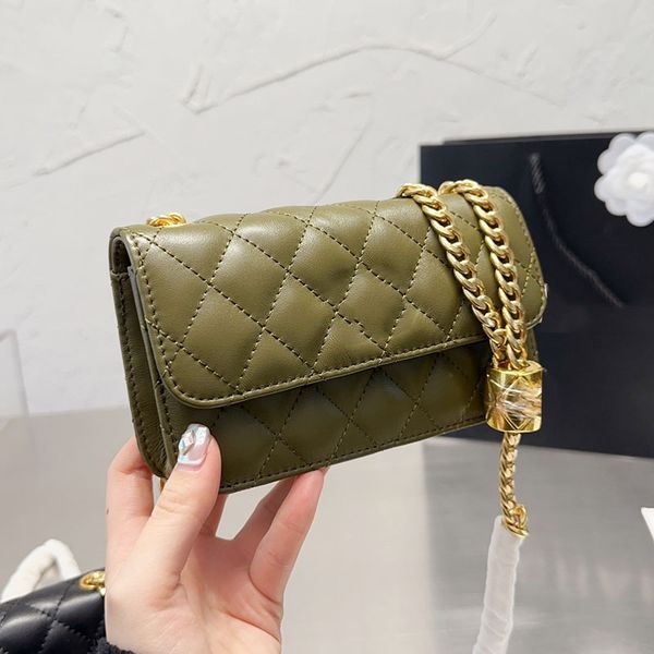 

womens classic mini flap quilted vanity bags with card holder multi pochette crush gold metal beads chain crossbody shoulder purse outdoor s
