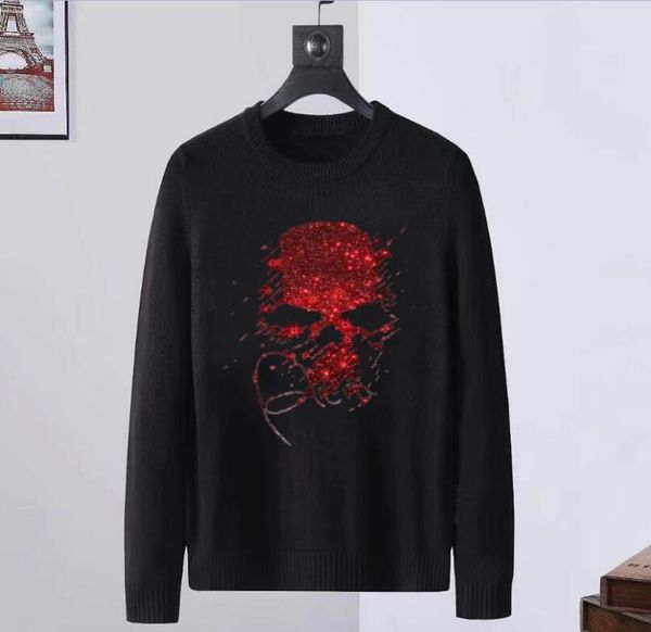 

street sweaters fashion men's gifts winter designer streetwear rhinestone casual fashion hip hop, White;black
