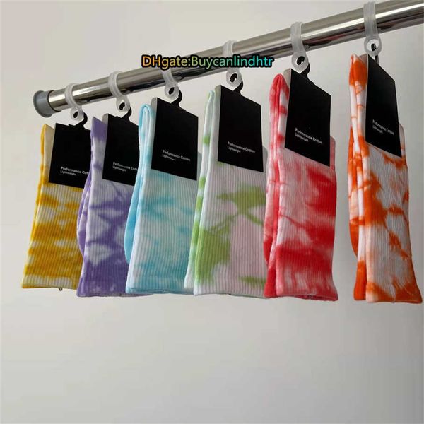 

tie dye wholesale socks men's women stockings pure cotton 10 colors sport sockings letter nk print, Black