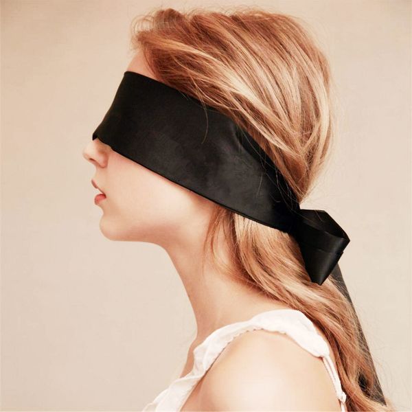 

costumes blindfold eye satin mask games set couple love cosplay cover band satin eye mask black blind folded patch