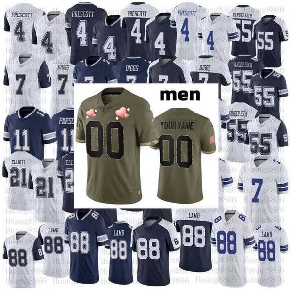 

football jerseys dallas''cowboys''9 kavontae turpin 4 dak prescott 11 micah parsons 88 ceedee lamb 21 ezekiel elliott 10, Black;red