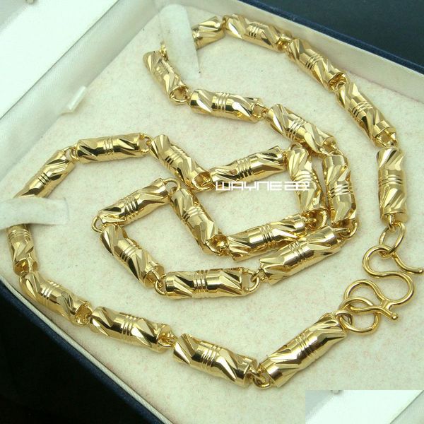

chains 18k gold filled mens womens finish solid cuban link necklace chain 55cm drop delivery 2022 jewelry necklaces pendants dhsrd, Silver