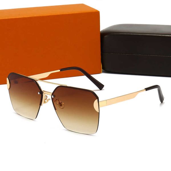 

designer metal goggle sunglasses fashion womens pilot millionaire mens sun glasses uv400 lens business style eyewear with box link1, White;black