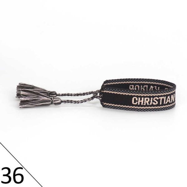 

bracelets women's luxury fashion d brand designer bangle jewelry embroidered word bracelet letter rope woven tassel simple trinket men, Golden;silver