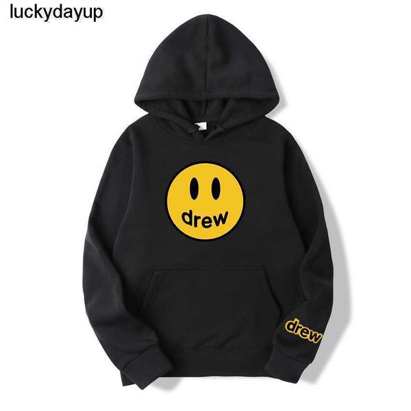 

men's hoodies designer sweatshirts drews lettering casual loose fashion streetwear hooded sweater, Black
