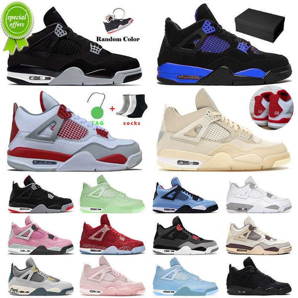 

lows sb x jumpman 4 4s iv basketball shoes for mens womens designer blue thunder craft black canvas military bred sports sneakers retro gs