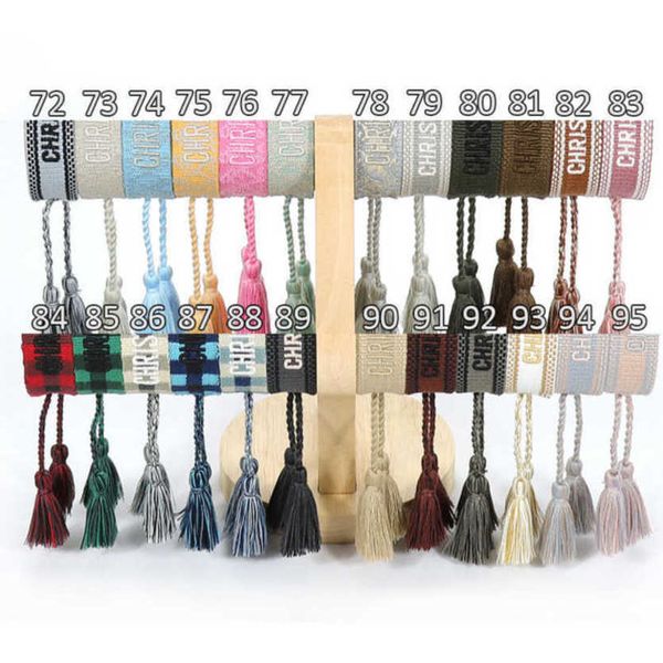 

luxury women's fashion bracelets designer brand d bangle jewelry embroidered word woven bracelet letter rope classic tassel girl men co, Golden;silver