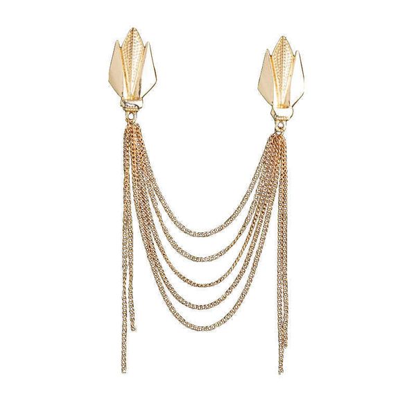 

pins brooches new high grade metal long tassel brooch men's suit shirt badge collar lel pin fashion jewelry party accessories gifts l22, Gray