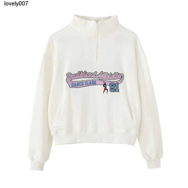 

men's hoodies designer sweatshirts minority badblood heavy industry letter embroidery american zipper stand collar sweater, Black