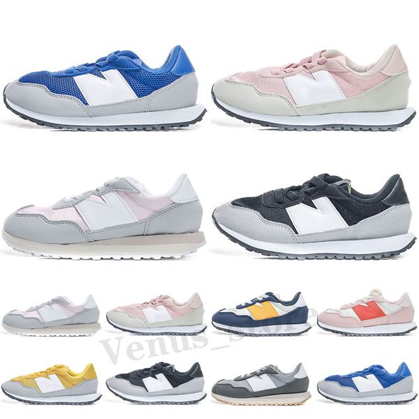 

new 327 rain cloud varsity green kids running shoes moonbeam storm blue trainer sea salt rust oxide sneakers team away grey white moonbeam, Black