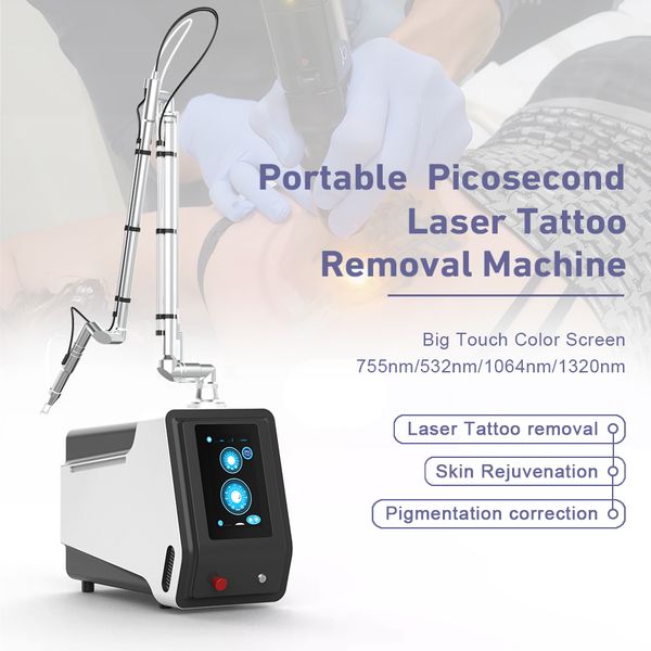 

1064nm 755nm 532nm pico laser q-switch nd yag tattoo removal machine with honeycomb focused technology, Black