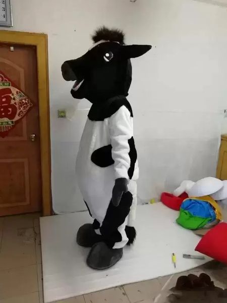 

cow mascot costume halloween christmas fancy party dress advertising leaflets clothings carnival adults outfit, Red;yellow