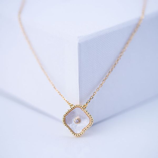 

four leaf pendant necklace designer necklaces luxury necklace multicolor pendants cjewelers delicate rose gold easter gift green red chain l, Silver