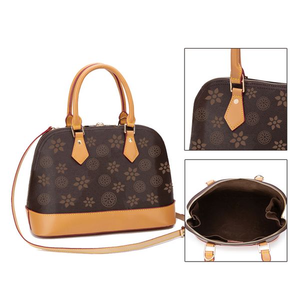 

designer bag shoulder handbag woman fashion makeup tote lady purse leather wallet crossbody large capacity lvs alma bb bags with metal zippe