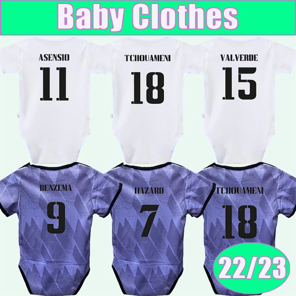 

2223 modric baby clothes hazard soccer jerseys kroos modric asensio home away football shirts short sleeve uniforms, Black;yellow