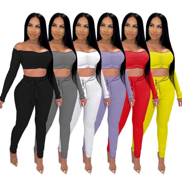 

woman tracksuits solid long sleeve two piece jogger sets casual sport suit s-xxl, Gray