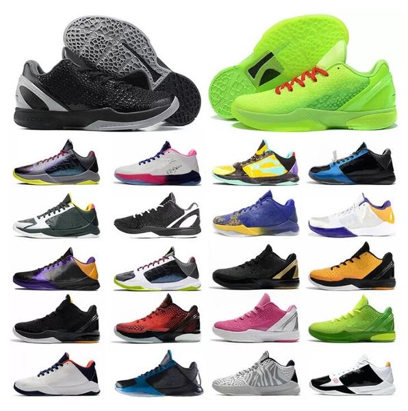 

mamba zoom 6 protro grinch basketball shoes men blackout what if prelude big stage chaos 5 rings mambacita mens trainers sports sneakers 46-, Black