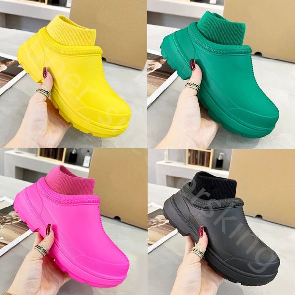 

designer sock shoes australian classic warm boots women double wear in winter footwear separation womens mini ultralight snow boot knitted w, Black